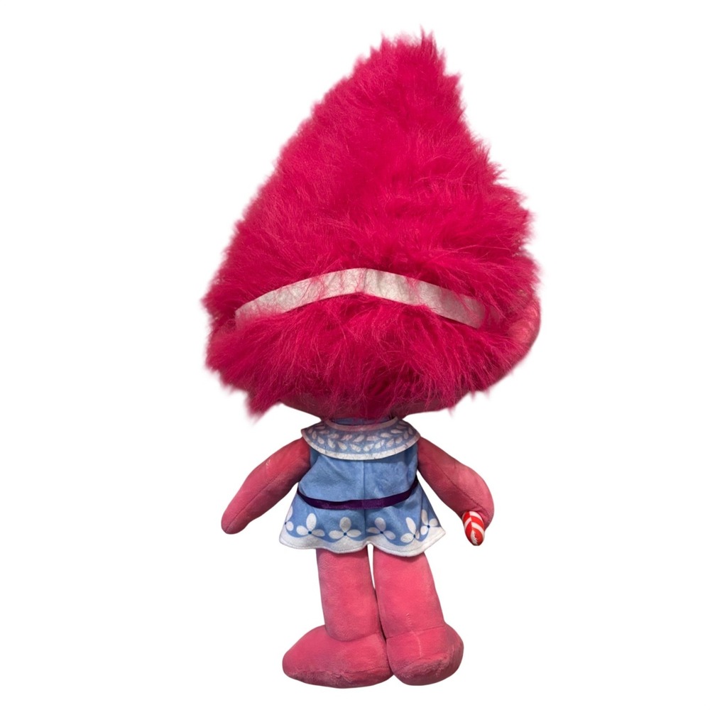DreamWorks Trolls Princess Poppy Plush 24" Blue Dress Red Flower Headband 2016 - Picture 2 of 3